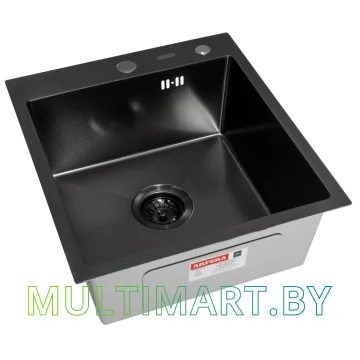 Кухонная мойка ARFEKA ECO AR 450x500 BLACK PVD NANO DECOR